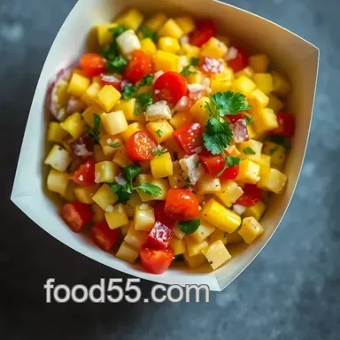 Easy Paper Bowl Mexican Street Corn Salad for Summer Gatherings Recipe Card
