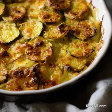 Cheesy Patty Pan Squash Gratin A Delicious Side Recipe Card