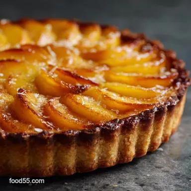French Peach Tart A La Frangipane: Rustic Buttery Pastry