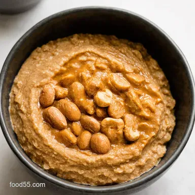 Healthy Peanut Butter Oatmeal Bowl Quick Easy Bliss Recipe Card