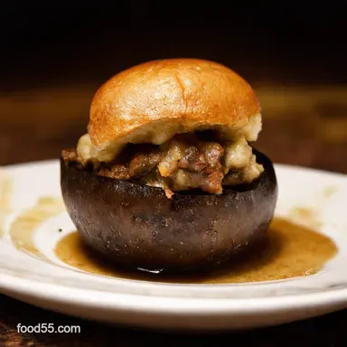 Philly Cheesesteak Stuffed Portobellos Mushroom Magic Recipe Card