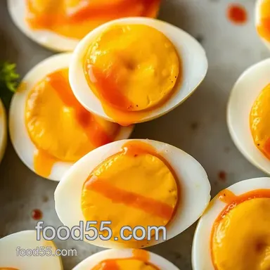 Sriracha Pickled Eggs: My Spicy Pub Snack Secret! Recipe Card