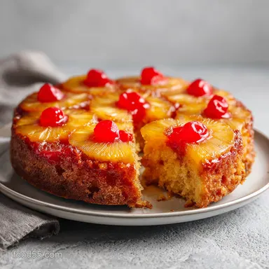 Cake Pineapple Upside for 10 Servings: Caramelized and Silky