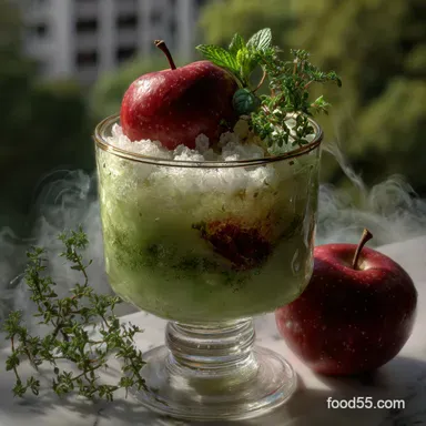 Snow Whites Poisoned Apple Mocktail Halloween: Shimmering Magic Recipe Card