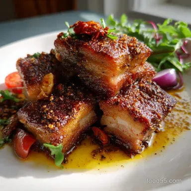 Pork Belly Confit With Spices: Velvety Texture Recipe Card
