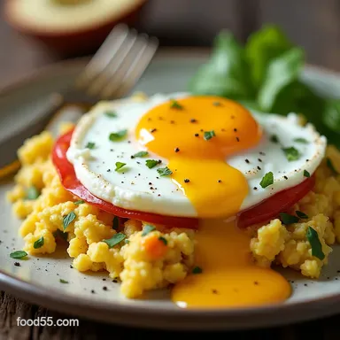 High Protein Scrambled Eggs with Cottage Cheese for Creaminess