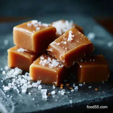 Homemade Caramels: Rich Chewy Sea Salt Butter Recipe Recipe Card