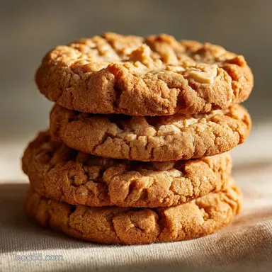 The Proper Chewy Peanut Butter Cookies Recipe Perfect for a Cuppa Recipe Card