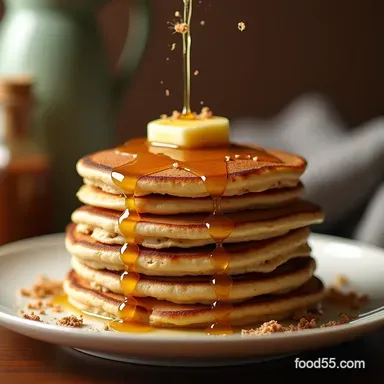 Fluffy Whole Wheat Pancakes Recipe A Wholesome Breakfast Staple Recipe Card