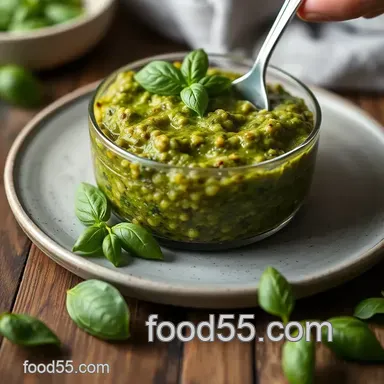 Delicious Pulsed Pesto with Fresh Basil - Quick & Easy 10-Minute Recipe! Recipe Card
