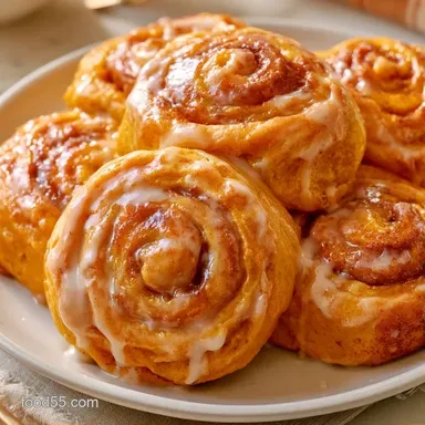 Pumpkin Cinnamon Rolls in 62 Minutes Recipe Card