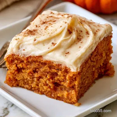 Creamy Pumpkin Cream Cheese Bars Recipe Card