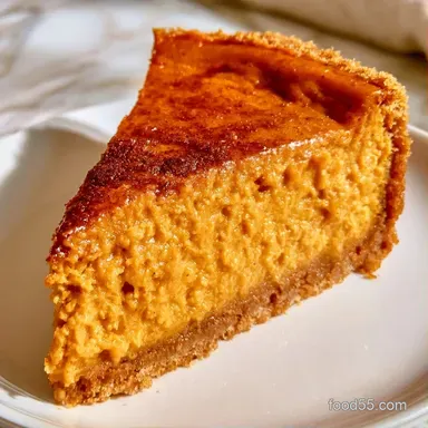 Pumpkin Cream Cheese Cheesecake for 12 Recipe Card