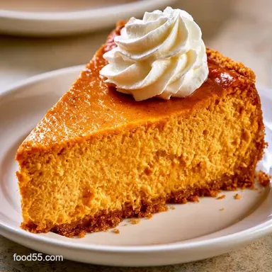 Pumpkin Pie Cheesecake for 12 Slices Recipe Card