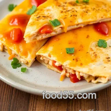 Easy and Delicious Quick Cheesy Chicken Quesadillas Delight Recipe Card