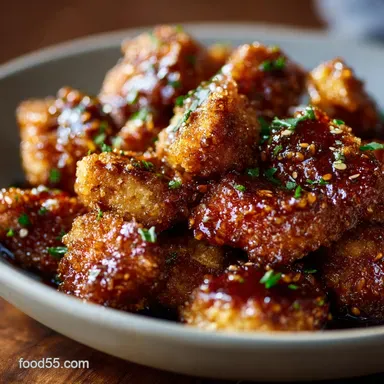 Quick Crispy Honey Garlic Chicken Bites Recipe 35 Min Recipe Card