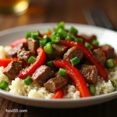 My GoTo Easy Pepper Steak Recipe Quick Juicy Weeknight StirFry Recipe Card