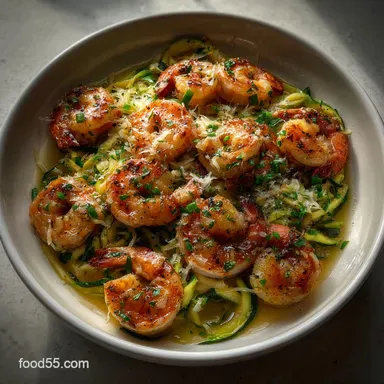 180 Quick Low Carb Dinners Ready: 15-Minute Skillet Shrimp Recipe Card