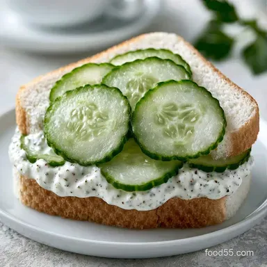 Ranch Cucumber Sandwiches in 15 Minutes Recipe Card