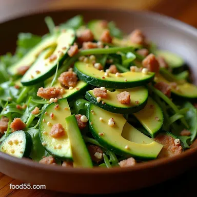 Zucchini Salad with Avocado A Vibrant Summer Ribbon Recipe Recipe Card
