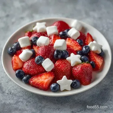Red White Blue Fruit Platter: 20 Minutes Recipe Card