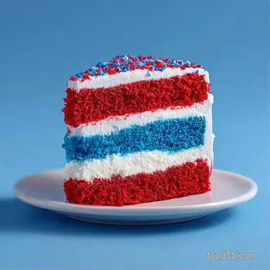 Red White Blue Ice Cream Cake: Velvety Recipe Card