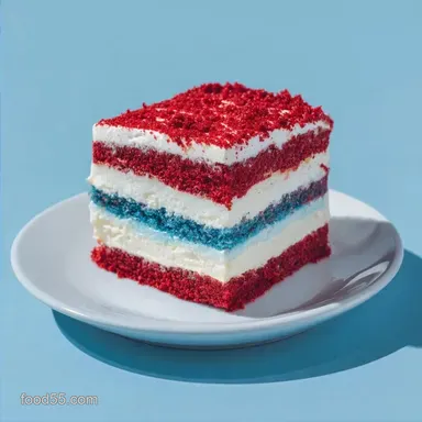 Red White Blue Ice Cream Cake: Velvety