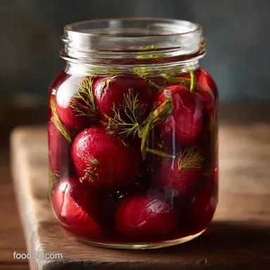 Refrigerator Pickled Beets: Easy Sweet Sour Quick Pickles Recipe Card