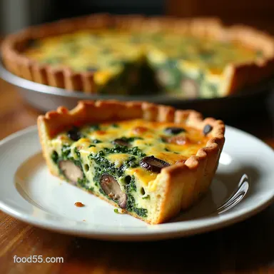 Reliable Crustless Quiche Spinach Mushroom Gruyère My GoTo Recipe Card