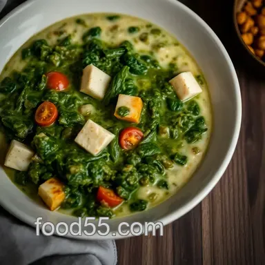 Easy & Creamy Saag with Paneer: A Comforting Spinach Delight Recipe Card