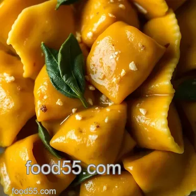 Warm & Delicious Butternut Squash Ravioli Sauce with Sage Brown Butter Recipe Card