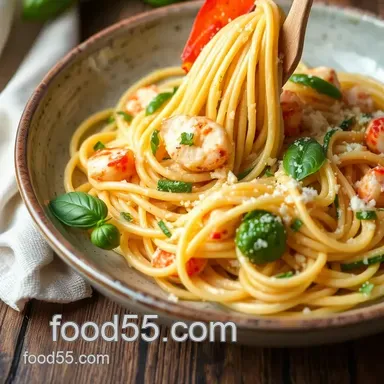 Easily Whip Up My Sautéed Langostino Zucchini Pasta Delight – A Family Favorite! Recipe Card