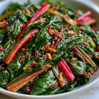 Sautéed Rainbow Chard in 20 Minutes Recipe Card
