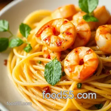 How to Make Sautéed Shrimp Pasta with Spicy Garlic Goodness Recipe Card