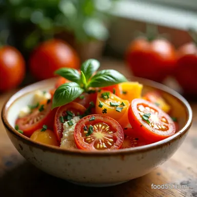 Savory Heirloom Tomato Cottage Cheese My Quick ProteinPacked Bowl Recipe Card