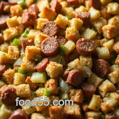 How My Grandmother’s Savory Sausage Stuffing Recipe Became a Family Favorite Recipe Card