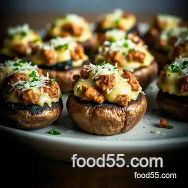 Easy & Juicy Stuffed Mushrooms with Sausage and Cream Cheese: My Favorite Recipe Recipe Card