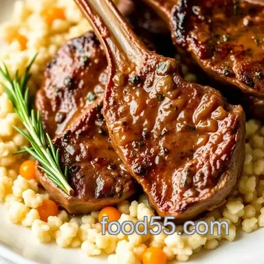 Easy & Juicy Sear Lamb Chops with Sweet Apricot Couscous: A Family Favorite Recipe Card