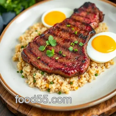 Indulge in Sear Wagyu Beef for a Luxurious Breakfast: A Savory Skillet Recipe Recipe Card