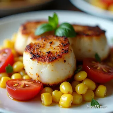 Seared Scallops with Corn and Tomatoes My GoTo Summer Recipe