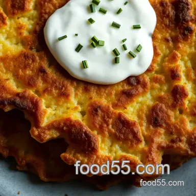 How to Make Crispy Shabbanukkah Latkes with Herbed Yogurt Sauce Recipe Card