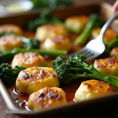 Easy Weeknight Sheet Pan Feta with Broccolini My GoTo Dinner Recipe Card