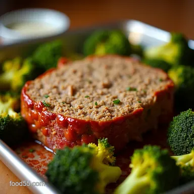 My GoTo Sheet Pan Turkey Meatloaf and Roasted Broccoli Weeknight Classic Recipe Card