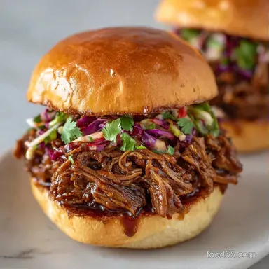 Shredded Beef Sliders: Slow-Cooked Recipe Card