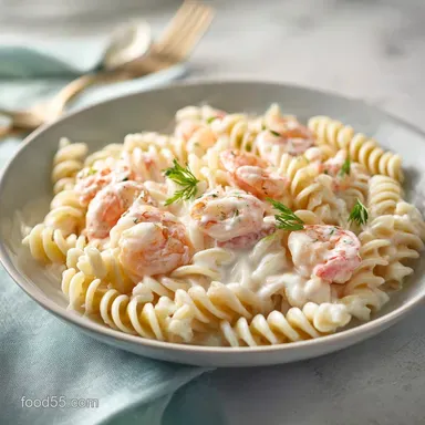 Shrimp Louis Pasta Salad for 4 Servings Recipe Card