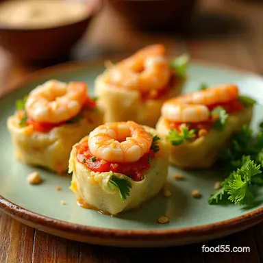 Shrimp Summer Rolls with Peanut Easy Creamy Weeknight Rolls Recipe Card