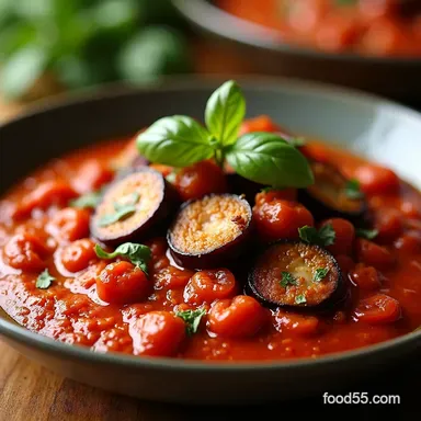 My Sicilian Secret This Delicious Eggplant Tomato Sauce Made Easy Recipe Card