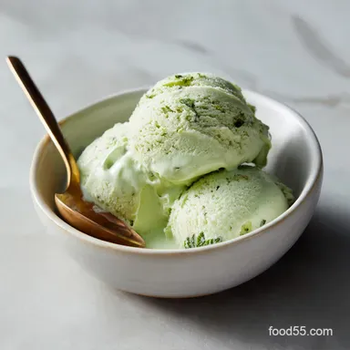 Mint Ice Cream: Silky Smooth Homemade Custard Recipe Recipe Card