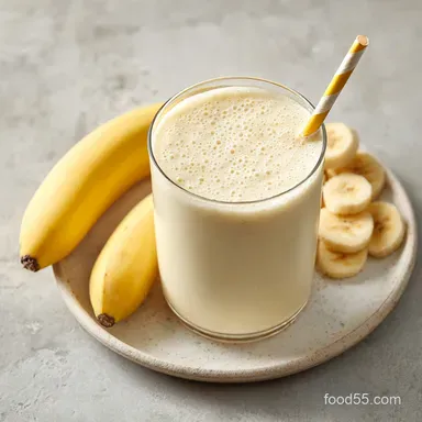 Simple Banana Smoothie Recipe in 3 Minutes Recipe Card
