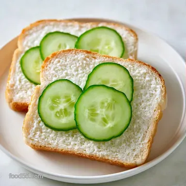 Simple Buttered Cucumber Sandwiches for 10 Recipe Card